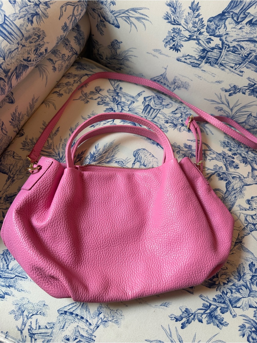 Genuine Leather Pink Handbag - Picture 3 of 6